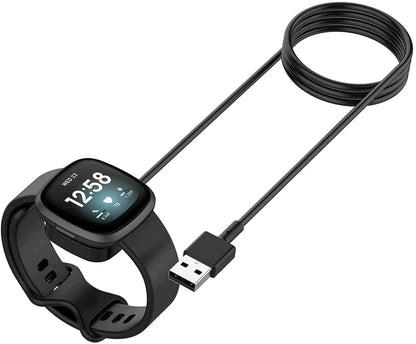 Wireless Charger For Fitbit Sense Versa 3 4 Watch USB Fast Charging Dock Cable