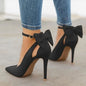 Zapatos de mujer con hebilla y línea de lazo