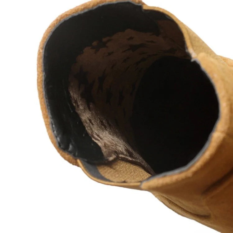 Botines coreanos de gamuza sintética