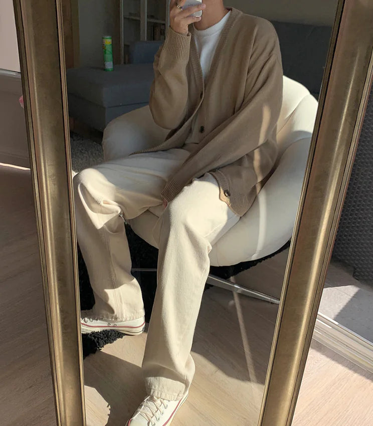 VG – Cremefarbene, weite Hose