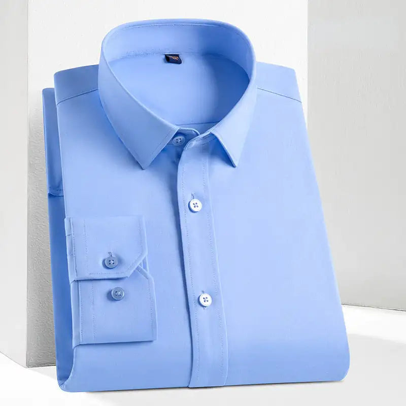 Camisa blanca de negocios de manga corta hidrofóbica impermeable a prueba de manchas de aceite para hombres