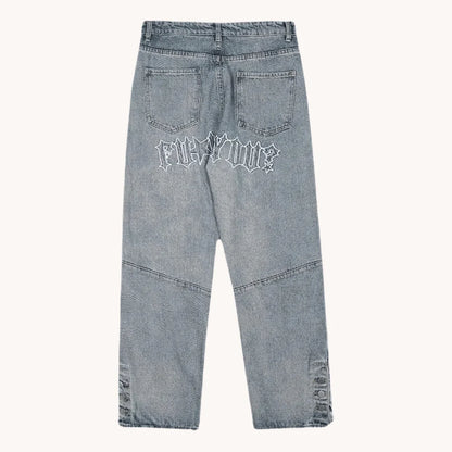 Vaqueros holgados bordados