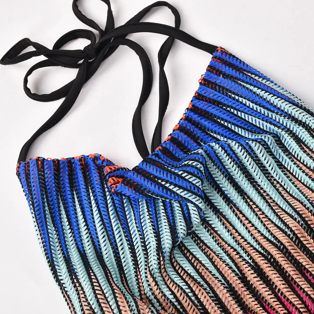 Minivestido de malla degradada