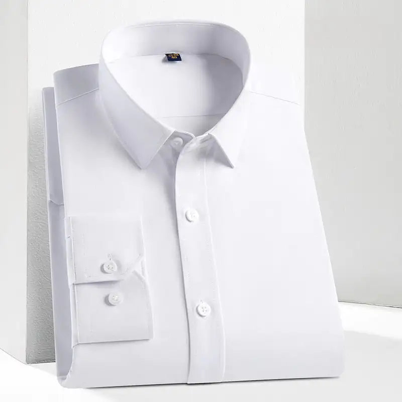 Camisa blanca de negocios de manga corta hidrofóbica impermeable a prueba de manchas de aceite para hombres