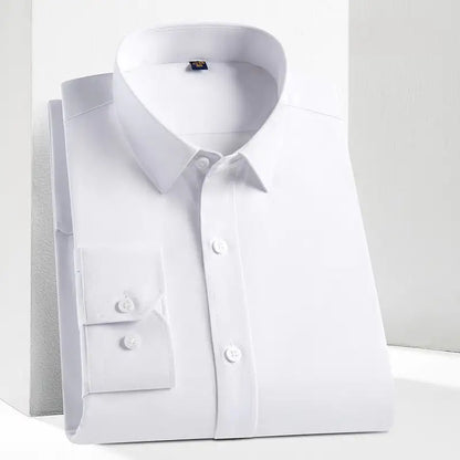 Camisa blanca de negocios de manga corta hidrofóbica impermeable a prueba de manchas de aceite para hombres