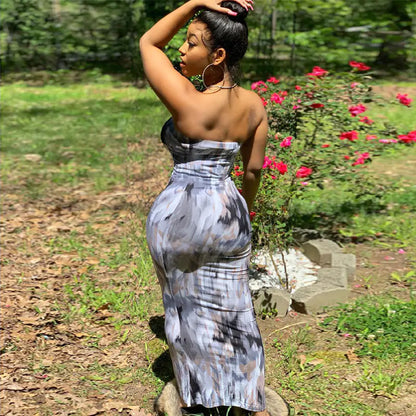 Vestido de verano sin tirantes