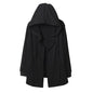Gabardina de mago con capucha negra cortavientos para hombre