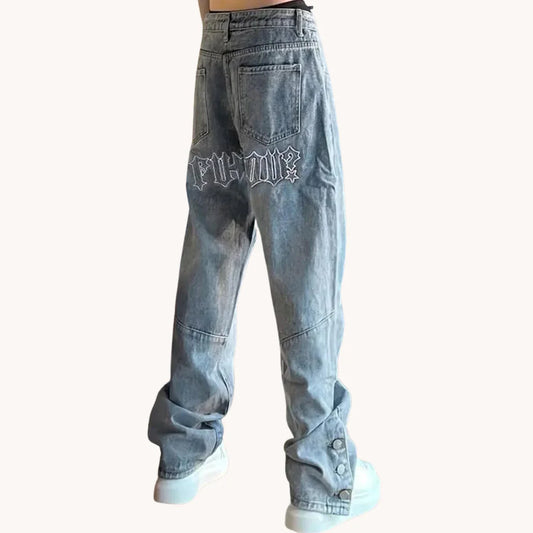Vaqueros holgados bordados