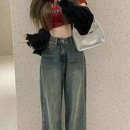 Vaqueros cargo de pernera ancha vintage Rimocy