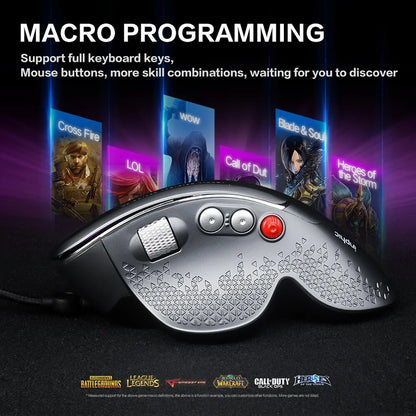 Ratón óptico profesional para juegos RGB