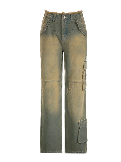 Vaqueros con parches y bolsillos holgados