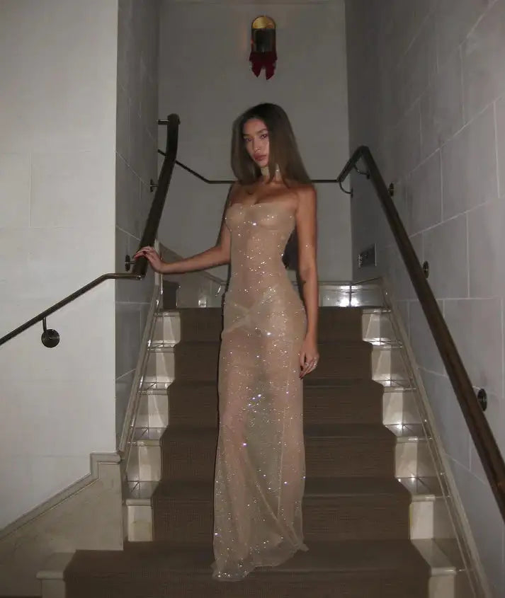 Vestido elegante vestido de noche delgado