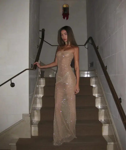 Vestido elegante vestido de noche delgado