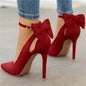 Zapatos de mujer con hebilla y línea de lazo