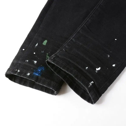 Vaqueros pintados rotos