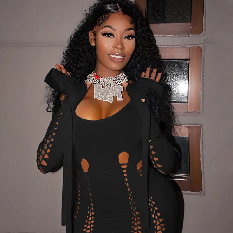 Überzeugendes Cutout-Minikleid