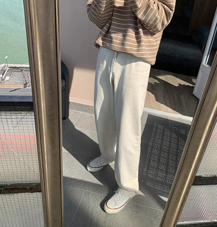 VG – Cremefarbene, weite Hose