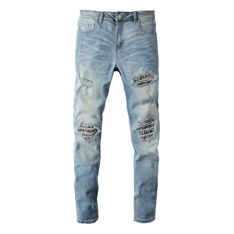Vaqueros rotos con bandana