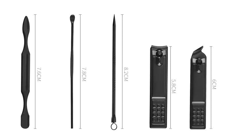 Juego de cortaúñas de herramientas de belleza y manicura de acero inoxidable