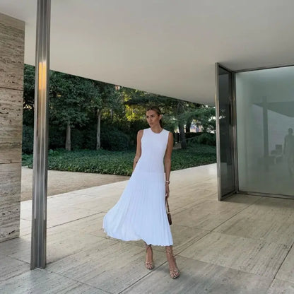 Vestido largo de punto para mujer