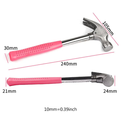 Kit de herramientas de reparación del hogar rosa de 39 piezas