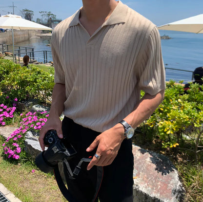 Camisa con cuello caqui VG