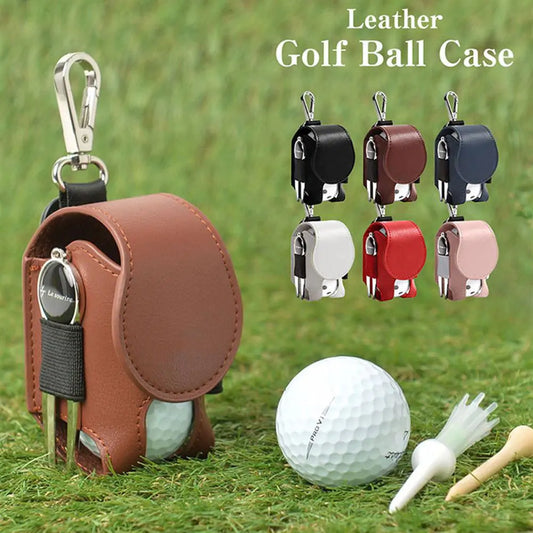 Mini bolsa de cuero para pelotas de golf