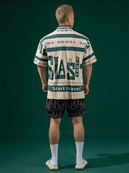 Polo con corte oblicuo extragrande