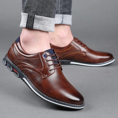 Zapatos retro para hombre Zapatos de cuero de marca comercial