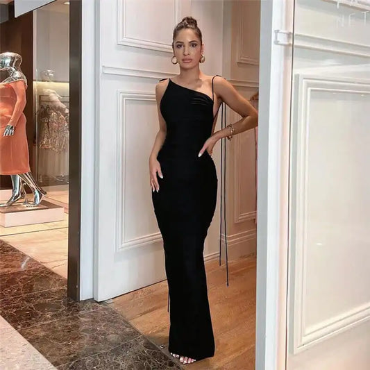 Vestido elegante sin espalda