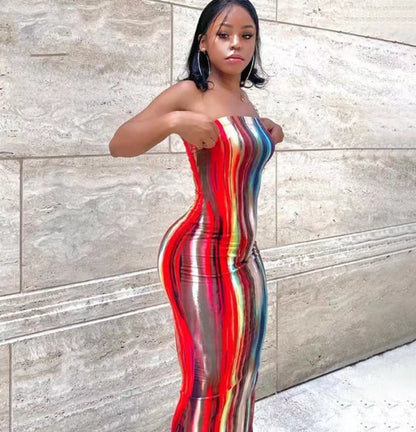 Vestido de verano sin tirantes