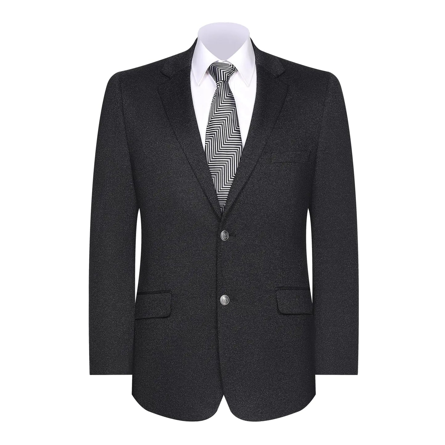 Mens Blazer Classic Fit Sport Coat 2 Button Notch Lapel Business Knit Suits Jacket