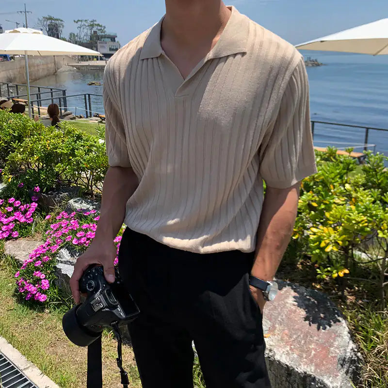 Camisa con cuello caqui VG