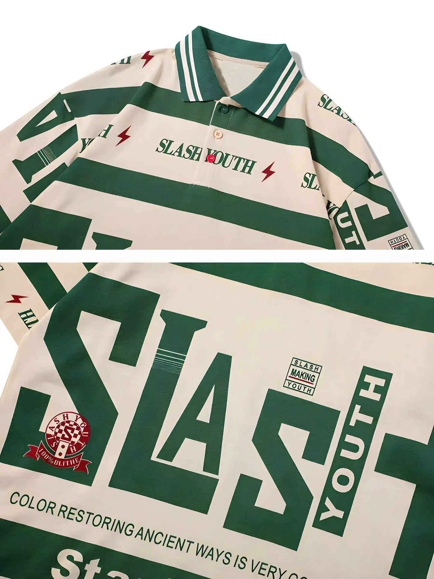 Polo con corte oblicuo extragrande