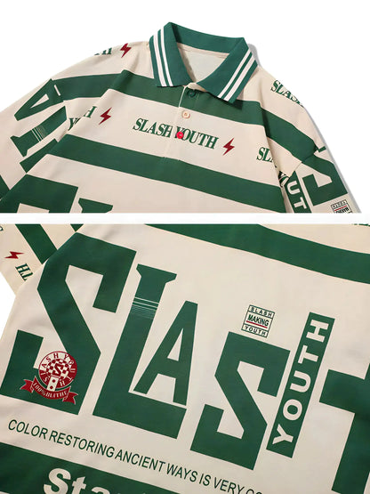 Polo con corte oblicuo extragrande