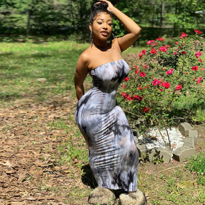 Vestido de verano sin tirantes