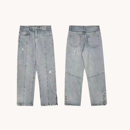 Vaqueros holgados bordados