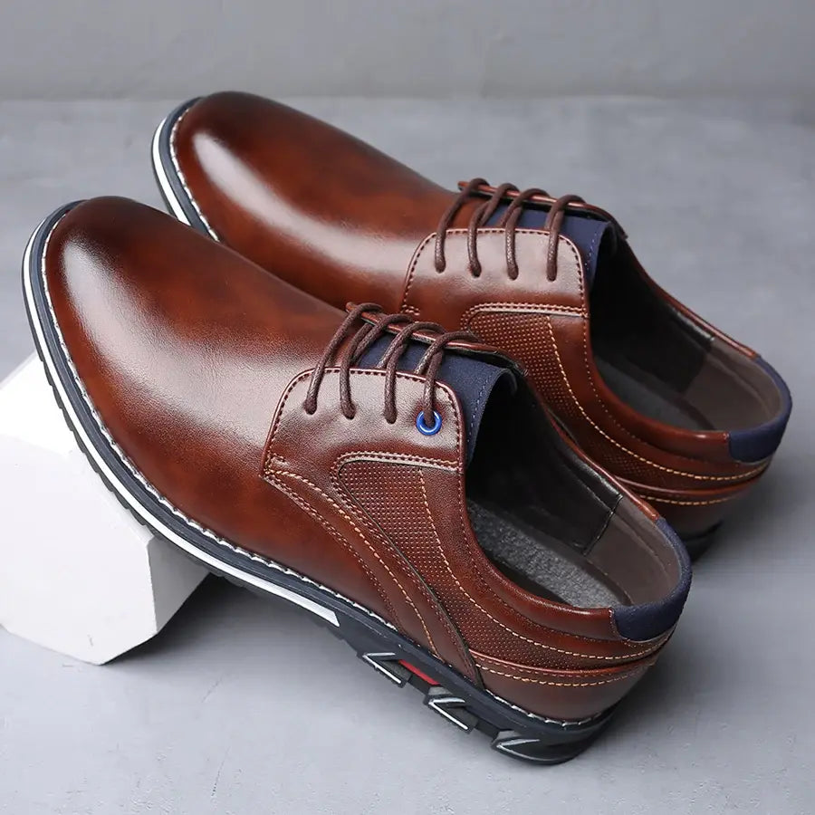 Zapatos retro para hombre Zapatos de cuero de marca comercial