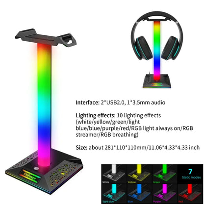 Soporte para auriculares para juegos RGB