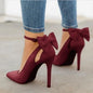Zapatos de mujer con hebilla y línea de lazo