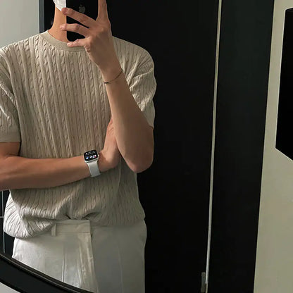 Camisa de punto VG retorcida