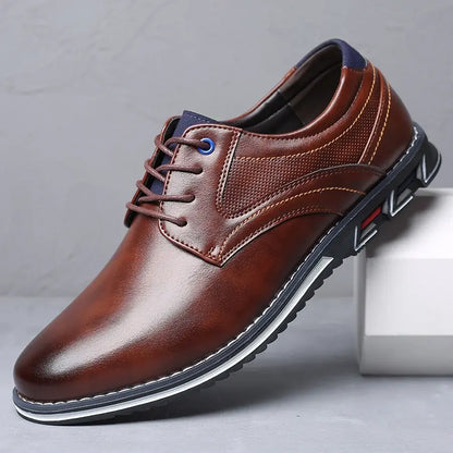 Zapatos retro para hombre Zapatos de cuero de marca comercial