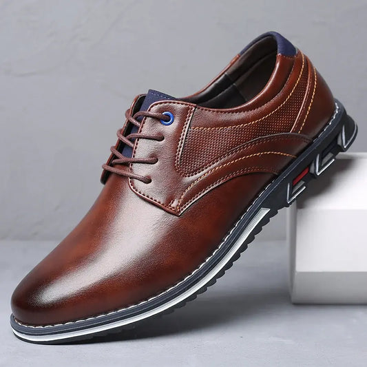 Zapatos retro para hombre Zapatos de cuero de marca comercial