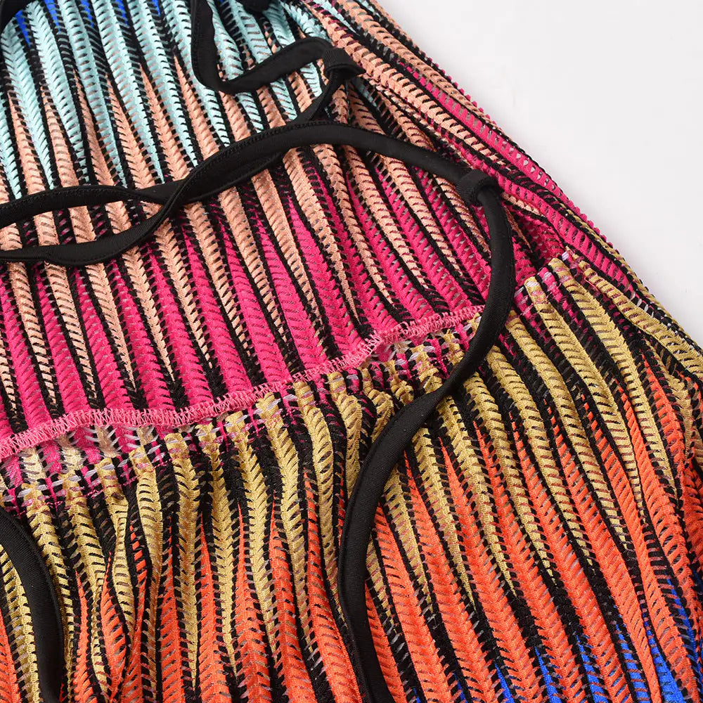 Minivestido de malla degradada